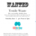 100in1dayTO, Wanted: Textile Waste,