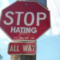 Stop Hate, by Sylvar on Flickr, labelled for reuse