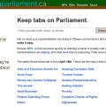 a screen shot of openparliament.ca