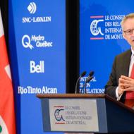 Trade Minister Ed Fast speaking in Montreal, 2014