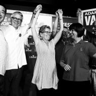 Premier Kathleen Wynne endorsing Adam Vaughn in 2014