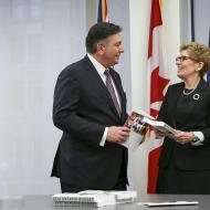 Premier Wynne and Finance Minister Charles Sousa announce Ontario's 2016 Budget.