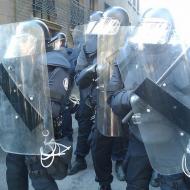 College Street Protest - Riot Police