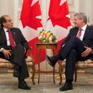  PM announces that Canada has lifted economic sanctions against Libya in Septemb