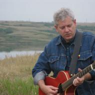 Charlie Angus recording Four Horses in the Qu'Appelle Valley