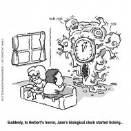 Biological clock cartoon