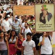 March in Bucaramanga, Santander against Eco Oro Minerals and other companies