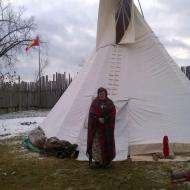 Chief Spence on Victoria Island.