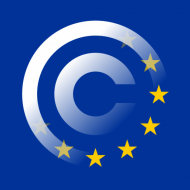 EU flag with copyright logo imposed 