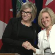 Sandra Jansen and Rachel Notley 