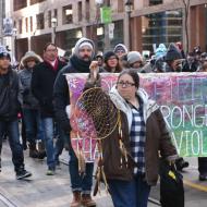 Marchers during Feb 14 Strawberry Ceremony