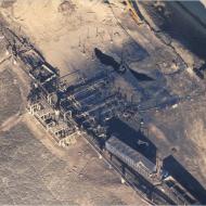 The leaking Aliso Canyon well pad in Los Angeles County on December 17, 2015.