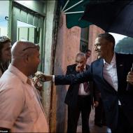 President Barak Obama walks the streets of Havana upon arrival in Cuba March 20,