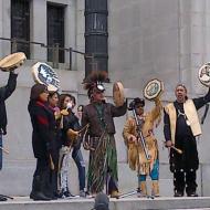 Photo: Members of the Tsilhqot'in Nation on the front steps of the Supreme Court