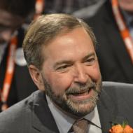 Tom Mulcair on the campaign trail in 2011