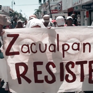 Nahua Indigenous community of Zacualpan in Colima, Mexico in resistance to minin