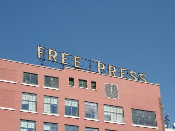 Rear Side of Winnipeg Free Press Building