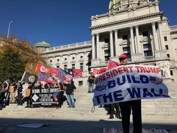 Trump Supporter at Neo-Nazi Rally