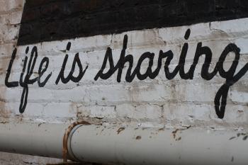 "Life is Sharing" mural