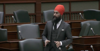 NDP MPP Jagmeet Singh was the only member to speak against Ontario's anti-BDS motion