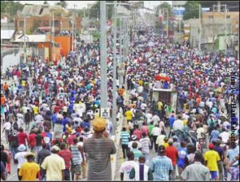 Tens of thousands march in Haiti Jan 22, 2016 against fraudulent elections